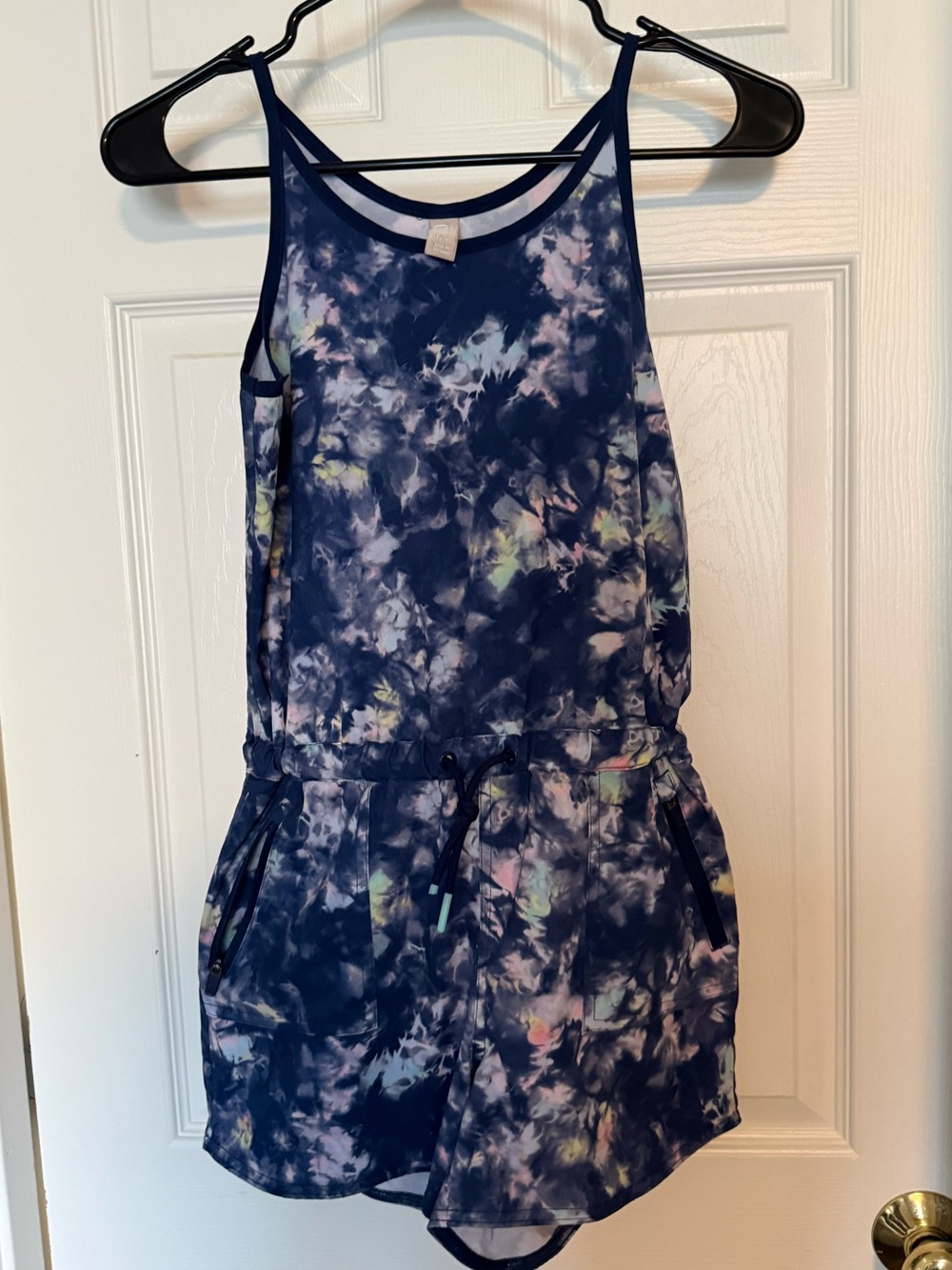 Athleta Girl Navy Tie-Dye Tank Romper size L/12